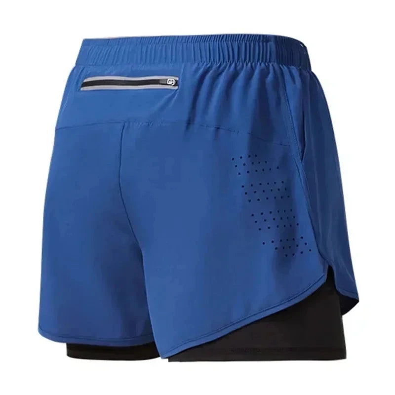 Men’s 2-in-1 Gym Shorts – Quick-Dry Fitness Running Shorts