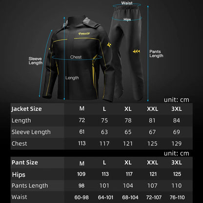 2-Piece Waterproof Motorcycle Rainwear For Mens & Womens