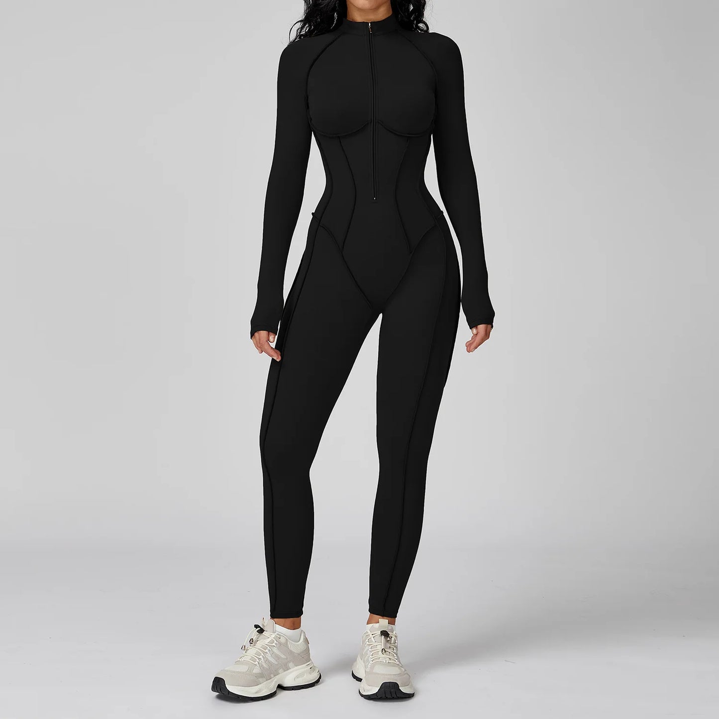 Zipper Yoga Jumpsuit – Women’s Activewear Bodysuit