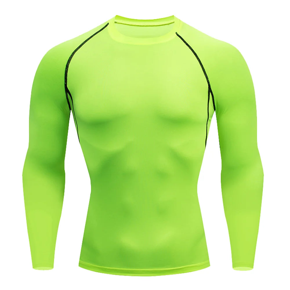 Men’s Compression Gym Shirt – Quick Dry Long Sleeve Training Top