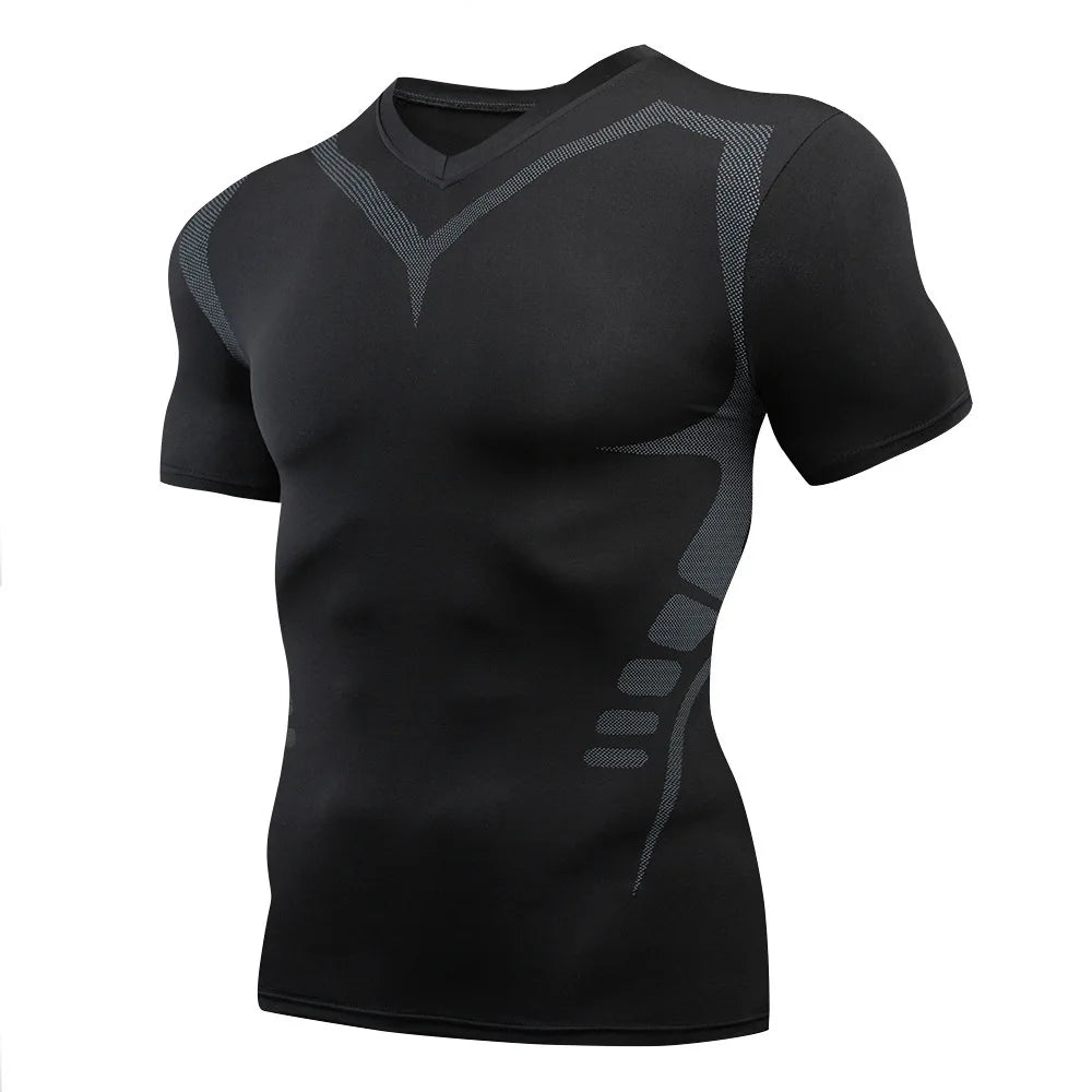 Athletic Running Compression Top – Men’s Sport Workout Shirt