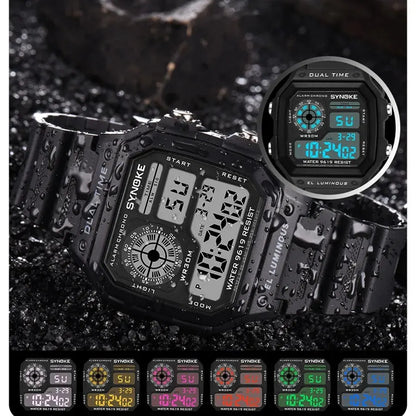 SYNOKE Digital Sports Watch – Waterproof LED Outdoor Wristwatch