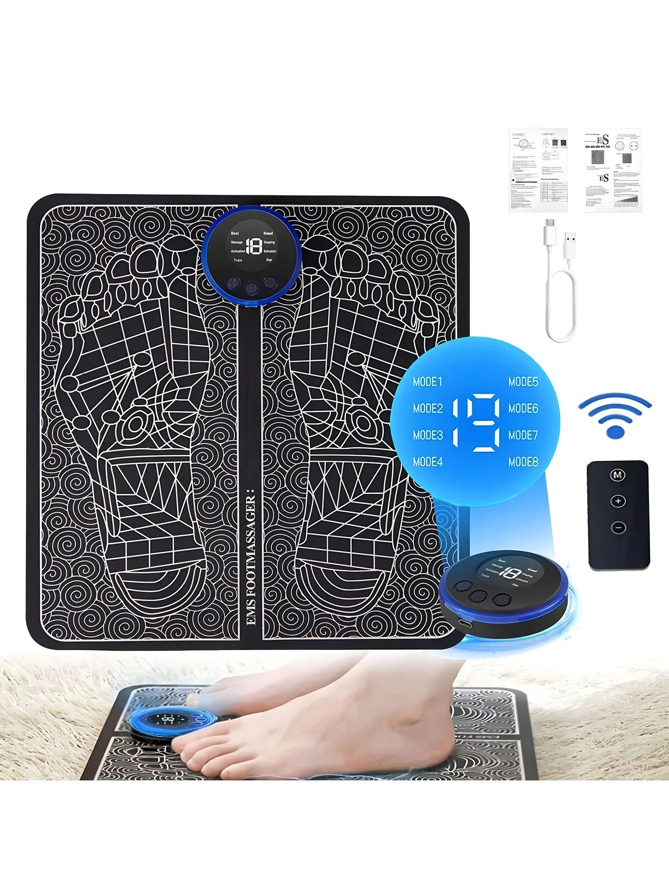 Portable EMS Foot Massage Pad – Home Relaxation Therapy Tool