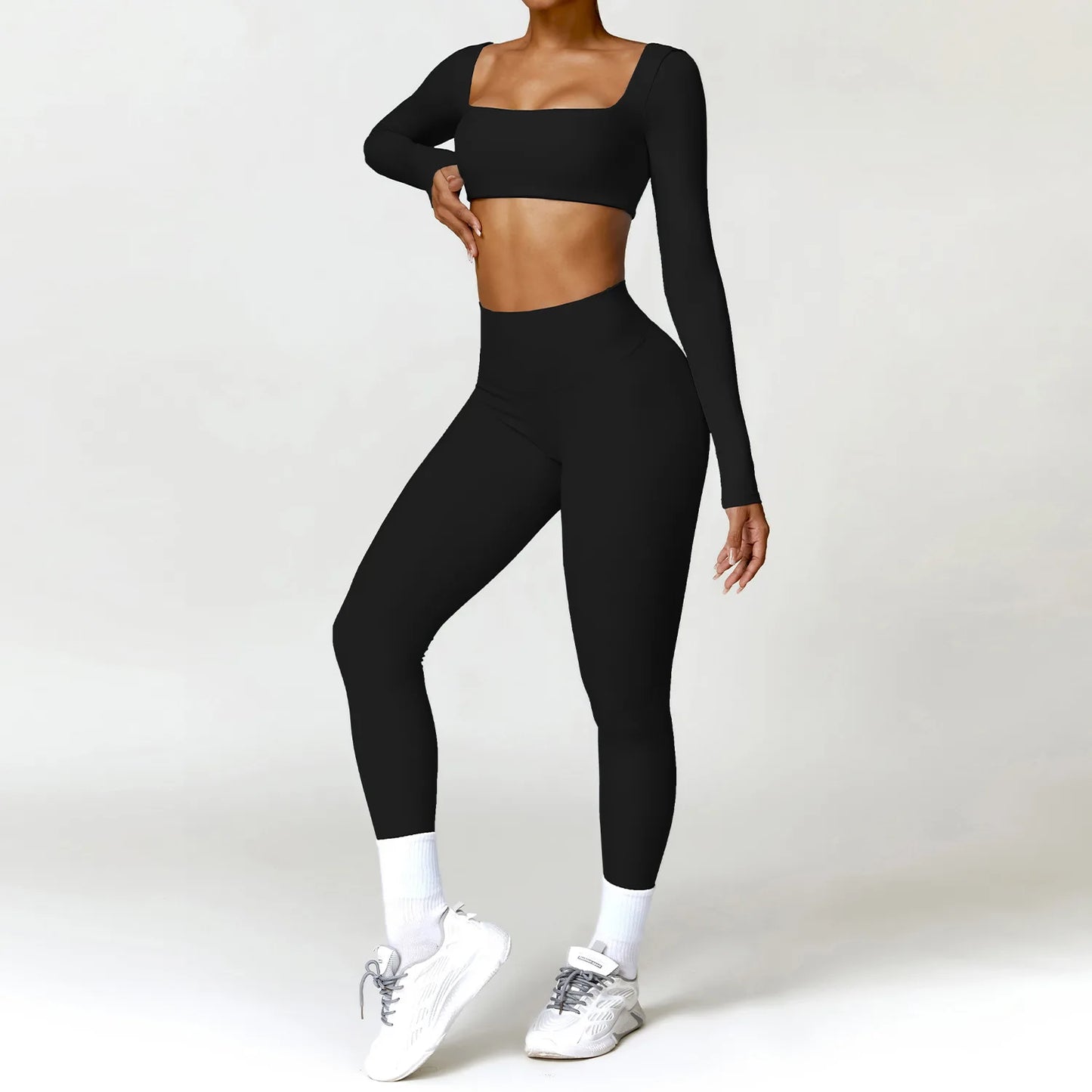 Women’s Sports Tracksuit – Quick-Dry Yoga Set 2PCS