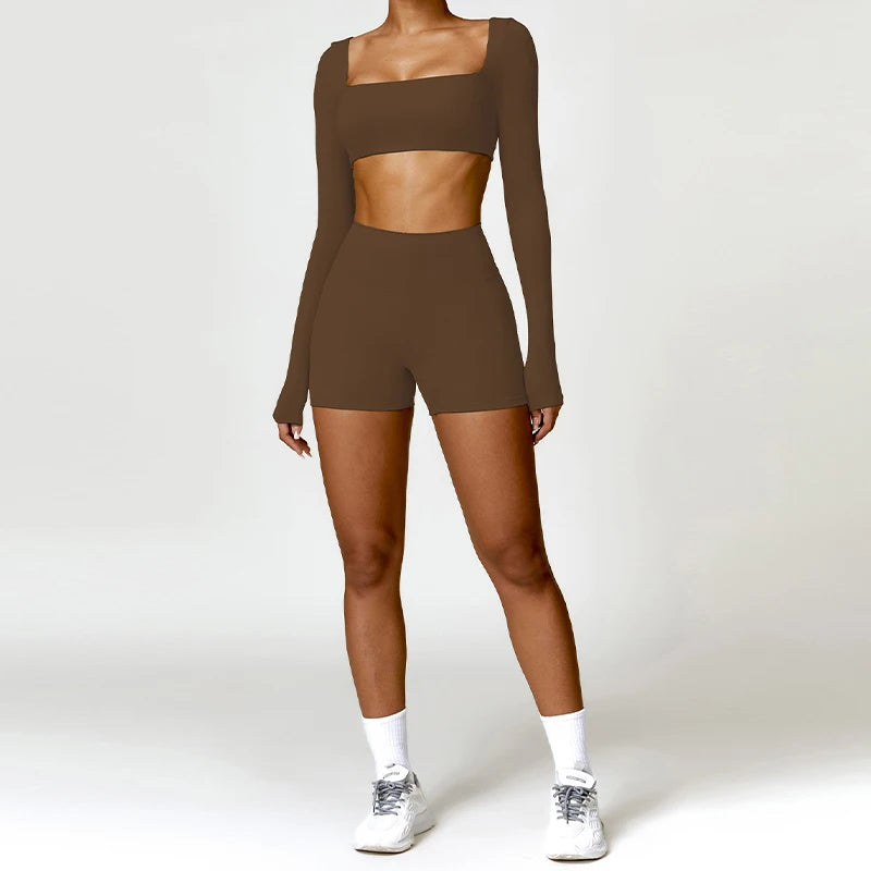 Women’s Sports Tracksuit – Quick-Dry Yoga Set 2PCS