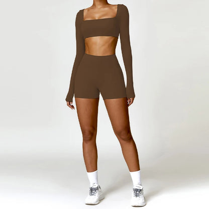 Women’s Sports Tracksuit – Quick-Dry Yoga Set 2PCS