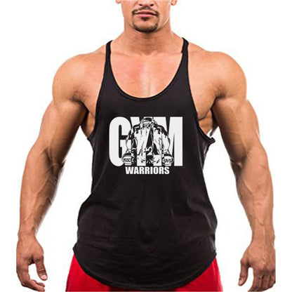 Men’s Gym Tank Top – Cotton Breathable Bodybuilding Vest (Y-Back)