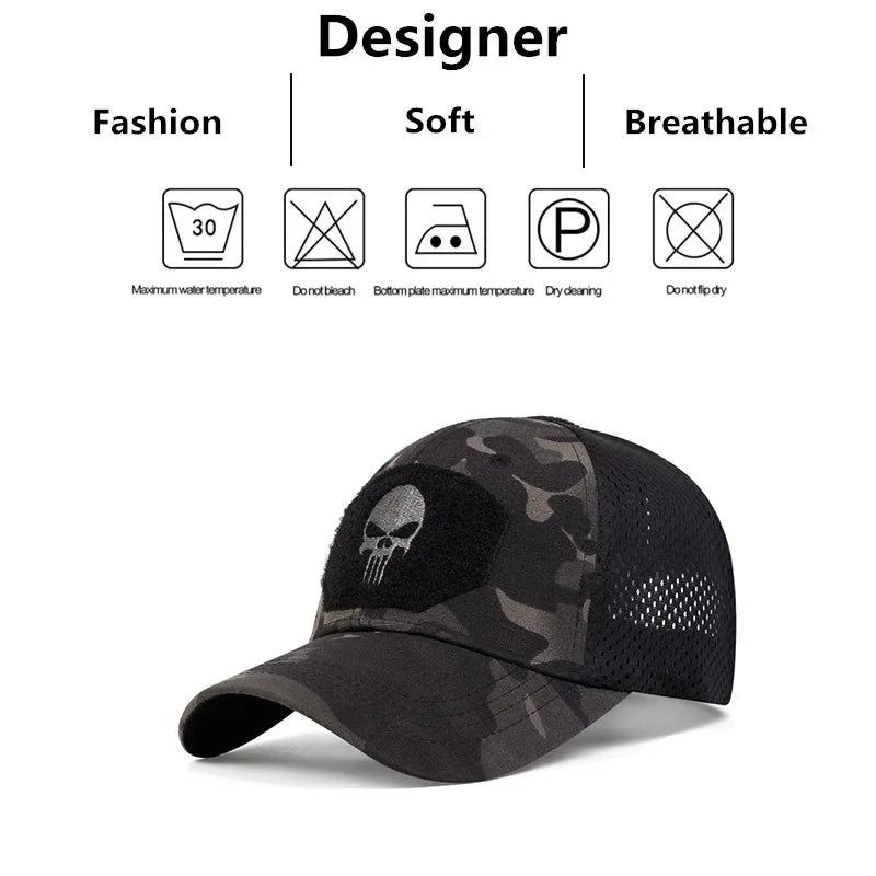 Street Style Skull Cap – Adjustable Sunscreen Hat