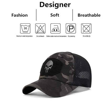 Street Style Skull Cap – Adjustable Sunscreen Hat