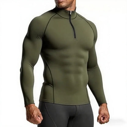 Men’s Slim Fit Compression Shirt – Long Sleeve Gym & Running Top