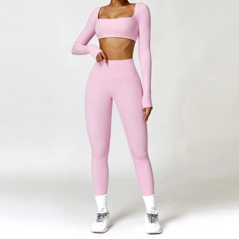 Women’s Sports Tracksuit – Quick-Dry Yoga Set 2PCS