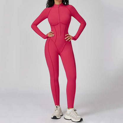 Zipper Yoga Jumpsuit – Women’s Activewear Bodysuit