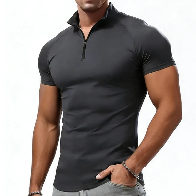 Slim Fit Compression T-Shirt – Men’s Workout Gym Top