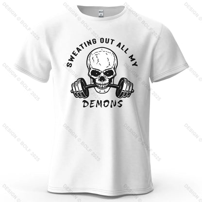 Skull Motivated Oversized Gym T-Shirt – Cotton Streetwear Tee