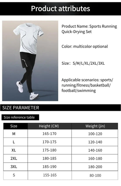 Men’s Quick-Dry Sports Set – Outdoor Training Outfit