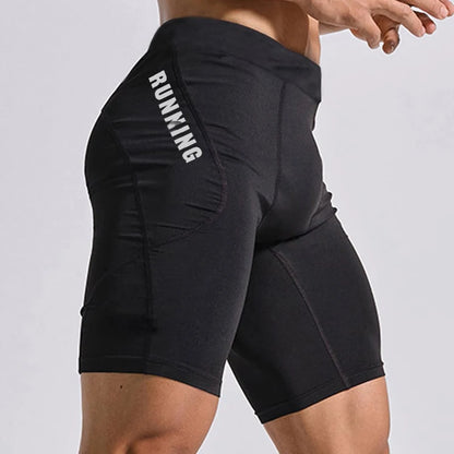Men’s Bodybuilding Compression Shorts – Gym Workout Inseam Shorts