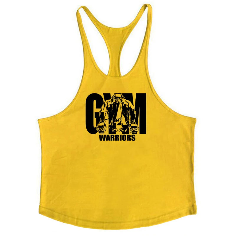 Men’s Gym Tank Top – Cotton Breathable Bodybuilding Vest (Y-Back)