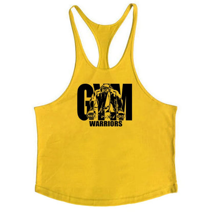 Men’s Gym Tank Top – Cotton Breathable Bodybuilding Vest (Y-Back)