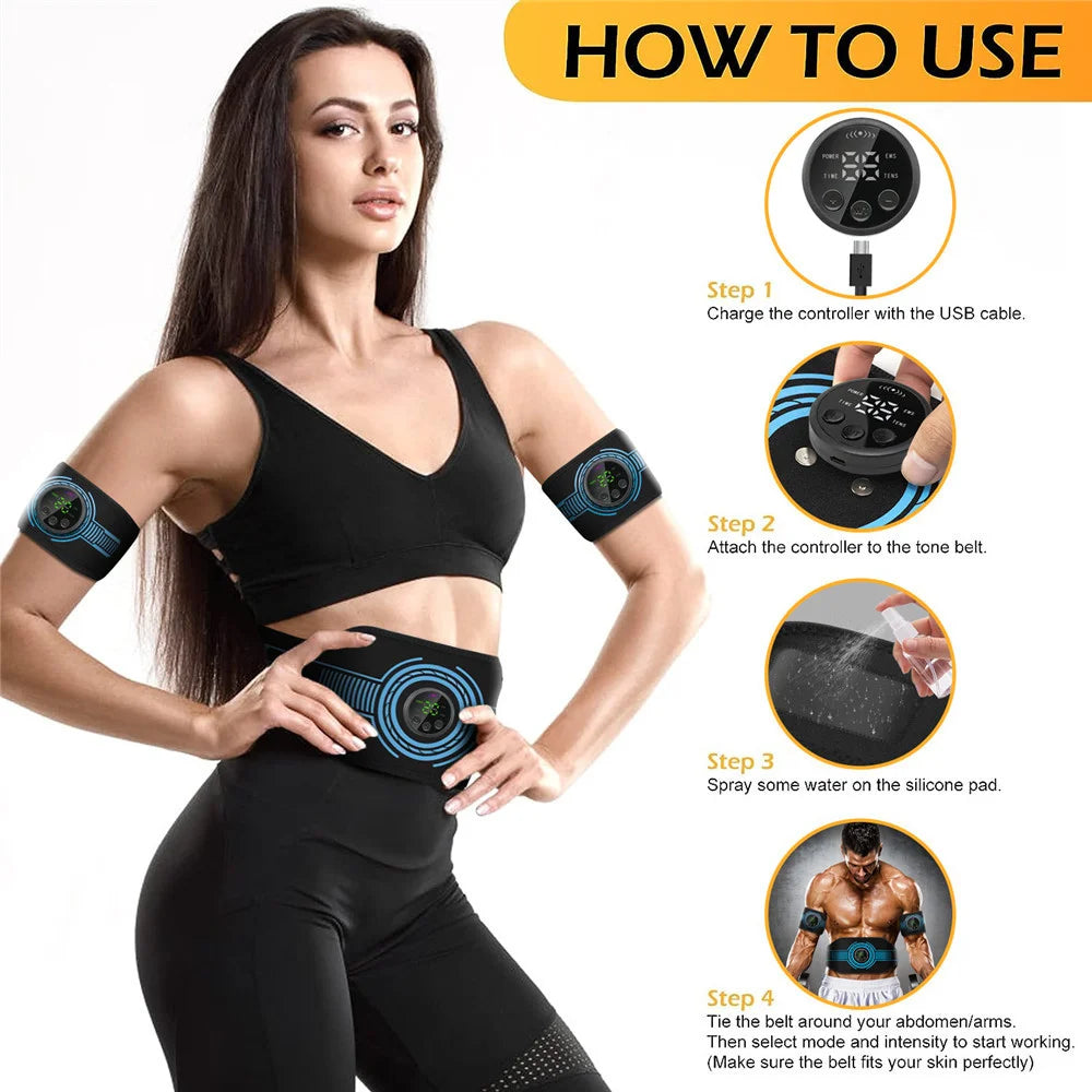 Wireless Ab Trainer Belt – Body Sculpting Fitness Device