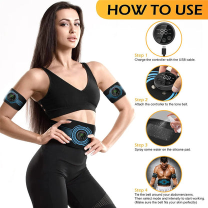 Wireless Ab Trainer Belt – Body Sculpting Fitness Device