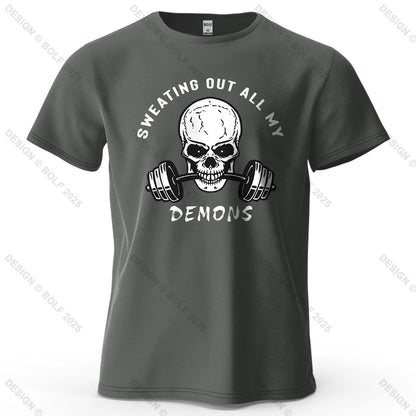 Skull Motivated Oversized Gym T-Shirt – Cotton Streetwear Tee