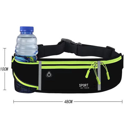 Lightweight Running Waist Pack – Triple Pocket Waterproof Bag