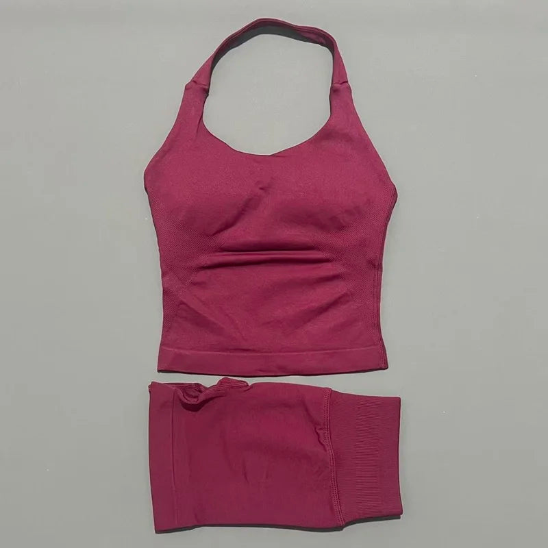 Seamless Running & Yoga Set – Women’s 2PC Fitness Outfit