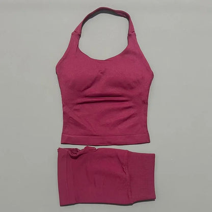 Seamless Running & Yoga Set – Women’s 2PC Fitness Outfit