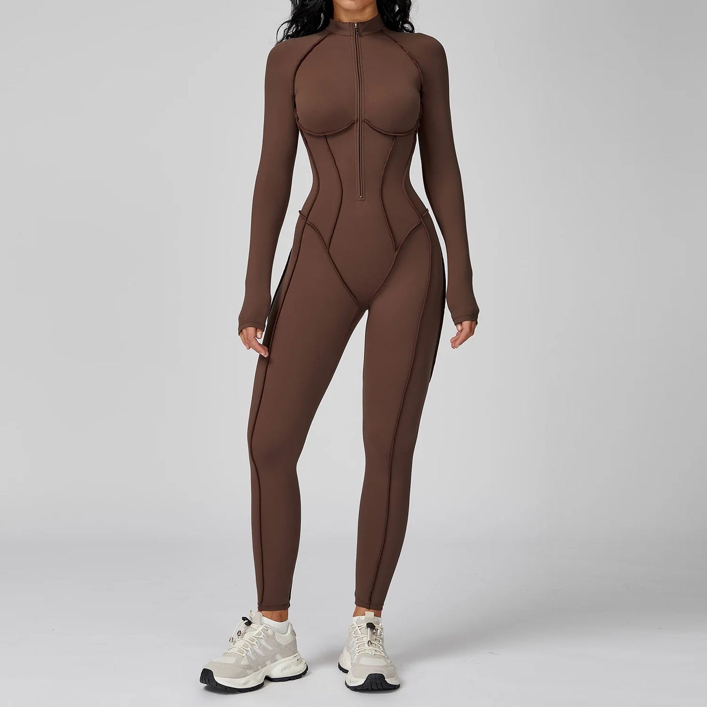Zipper Yoga Jumpsuit – Women’s Activewear Bodysuit