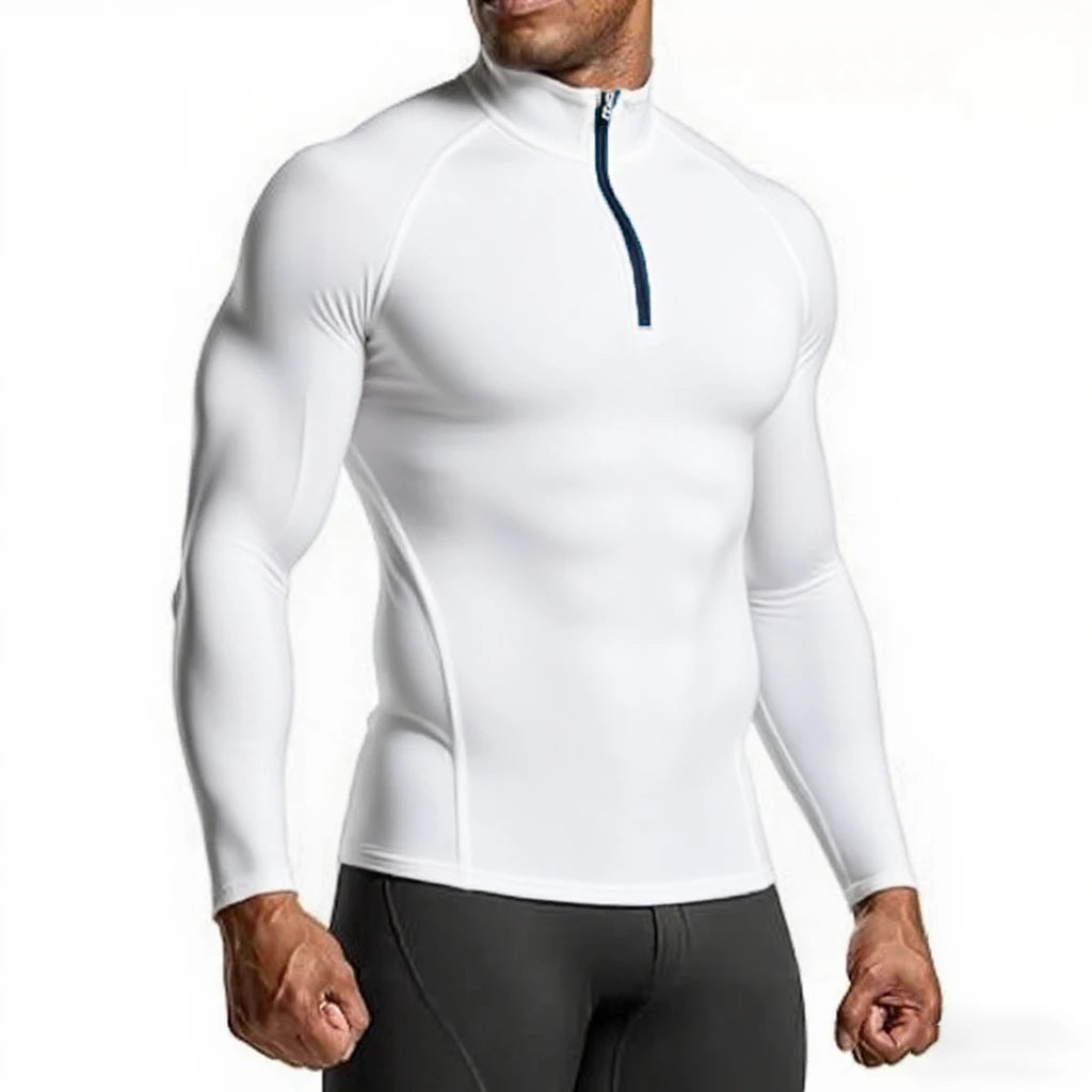Men’s Slim Fit Compression Shirt – Long Sleeve Gym & Running Top