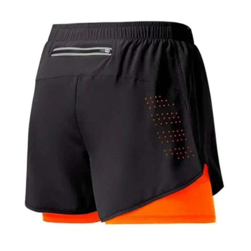 Men’s 2-in-1 Gym Shorts – Quick-Dry Fitness Running Shorts