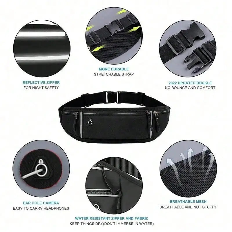 Professional Running Waist Bag – Phone Holder Sports Belt