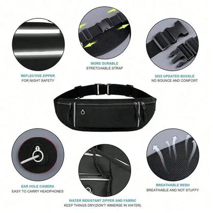 Professional Running Waist Bag – Phone Holder Sports Belt