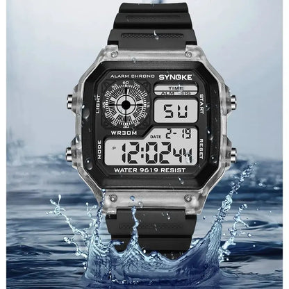 SYNOKE Digital Sports Watch – Waterproof LED Outdoor Wristwatch