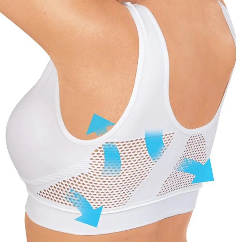 Women’s Shockproof Sports Bra Vest – Breathable Gym Running Top
