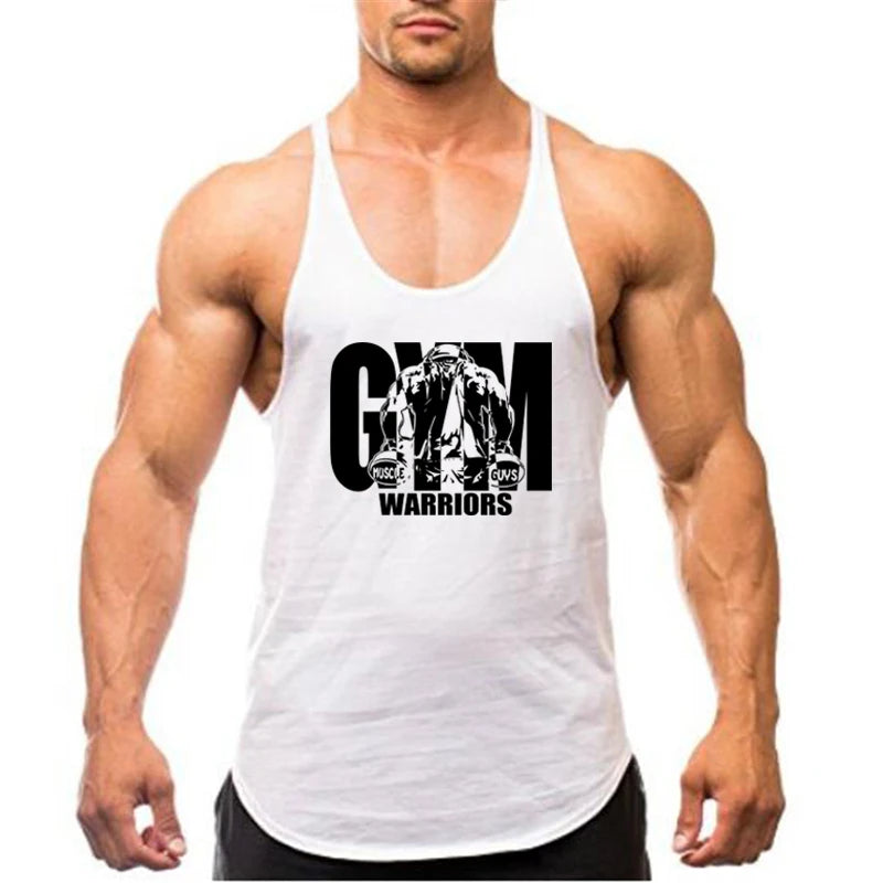Men’s Gym Tank Top – Cotton Breathable Bodybuilding Vest (Y-Back)