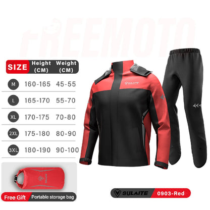 2-Piece Waterproof Motorcycle Rainwear For Mens & Womens