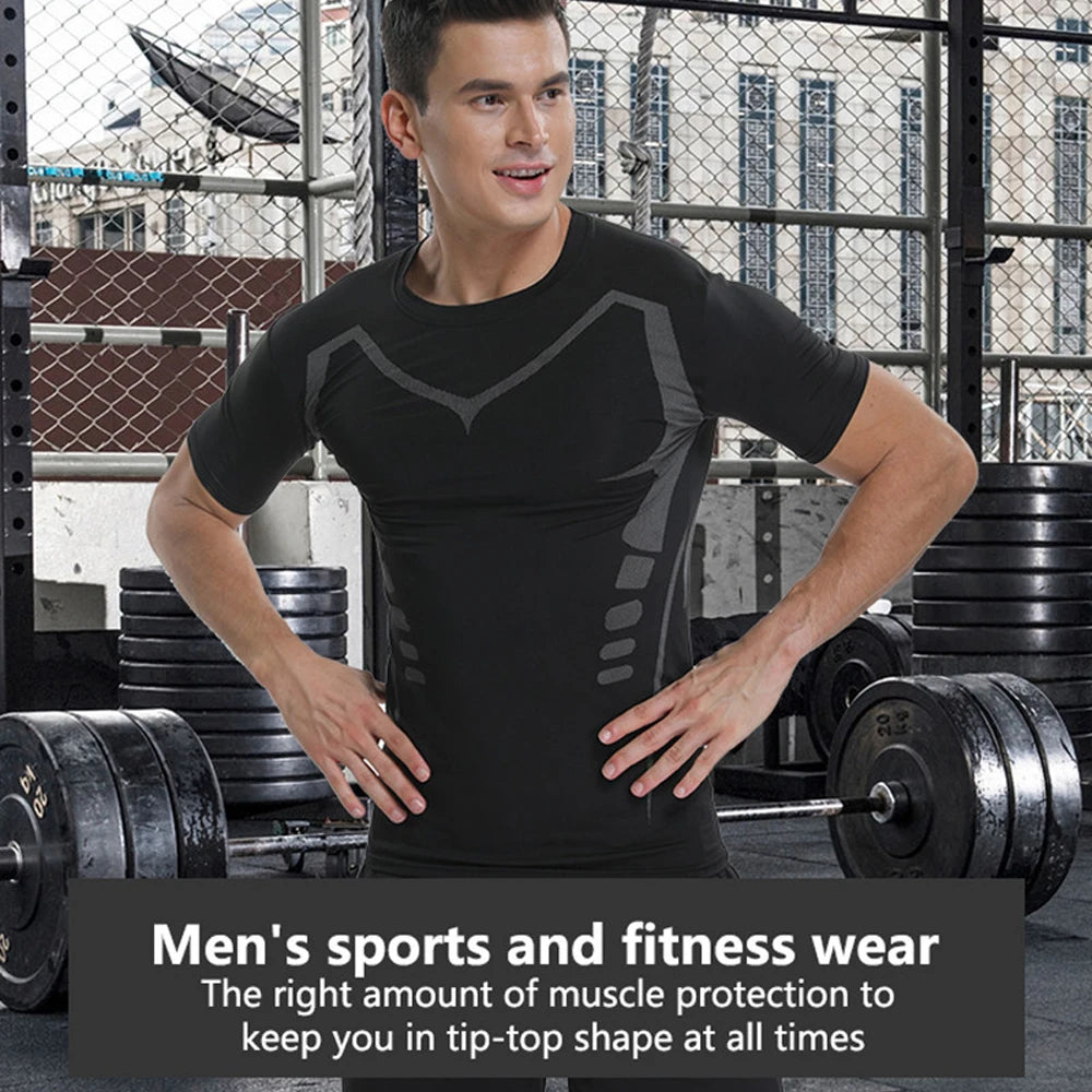 Athletic Running Compression Top – Men’s Sport Workout Shirt