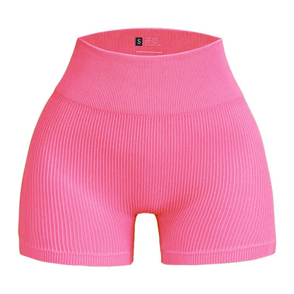 High Waist Yoga Shorts – Women’s Ribbed Workout & Gym Shorts