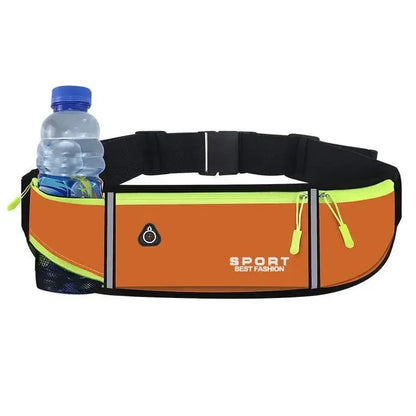 Lightweight Running Waist Pack – Triple Pocket Waterproof Bag