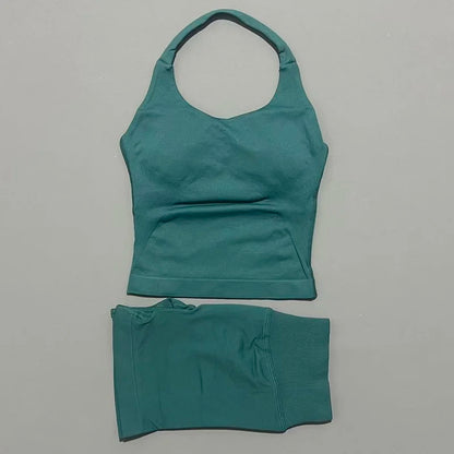 Seamless Running & Yoga Set – Women’s 2PC Fitness Outfit