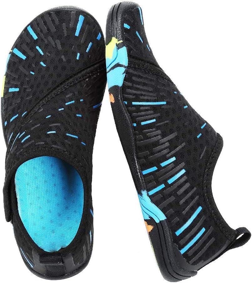 Kids' Lightweight Water Shoes with Comfortable Sole for Easy Walking - Slip-On Aqua Socks (Toddler/Little Kid/Big Kid)